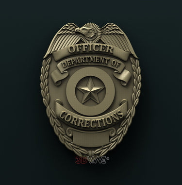 DEPARTMENT OF CORRECTIONS BADGE 3D STL 3DWave
